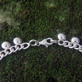 NOVICA Artisan Handmade .925 Sterling Silver Anklet Chain Indonesia 'Palace Charms'