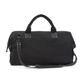 Dickies 20-Inch Durable Canvas Work Bag for Painters, Carpenters, and Builders, Heavy-Duty Zipper, Reinforced Handles, Exterior Pockets, Shoulder Strap, Black