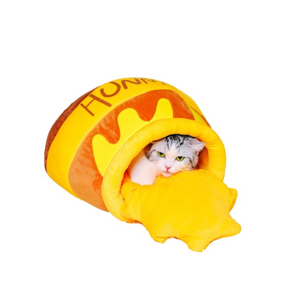 PECHVINO Honey Pot Cat Bed - Cozy Enclosed Pet Bed