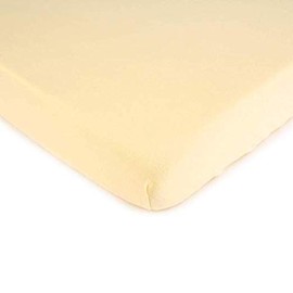 SheetWorld Fitted Pack N Play Playard Sheet Compatible with Zdolmy Baby Bedside Sleeper Bassinet 28 40 inches, 100% Cotton Jersey, Hypoallergenic, Butter Soft, Soft Yellow, Made in USA