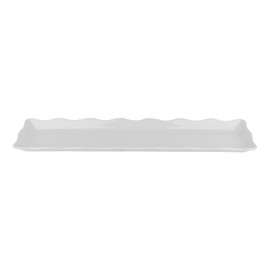G.E.T. ML-112-W Food Service Display Tray with Scalloped Edges, 19" x 5.25", White