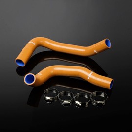 G-PLUS Silicone Radiator Hose Kit Compatible With 1971-1988 Chevy Small Block Camaro SBC Orange
