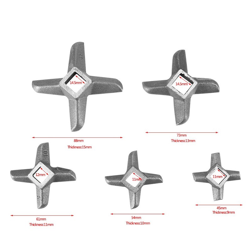 Mincer Blade, Asixx Cross-Shaped Stainless Steel Meat Grinder Blade(#32)