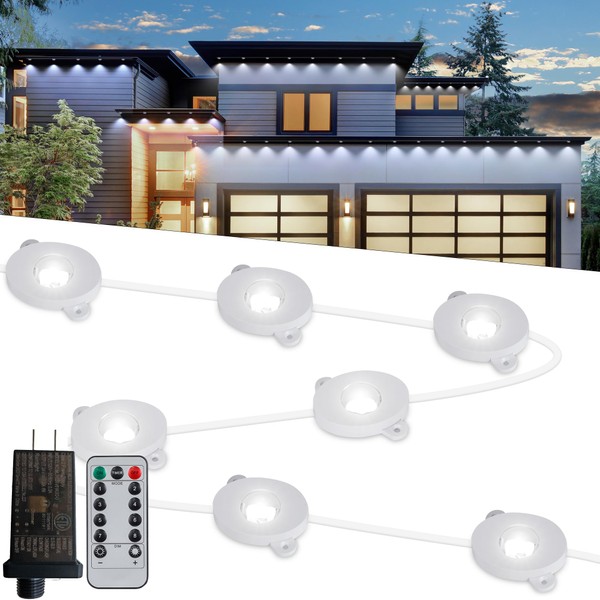MERRIMAX M Permanent Outdoor Christmas Lights,50ft 36LED Eaves Lights with