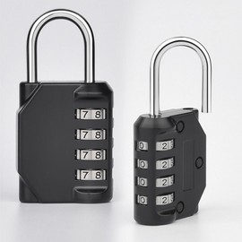 4-Digit Combination Padlock for Lockers - Black Dial Mini