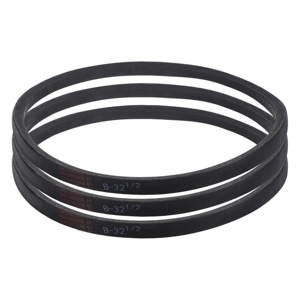 sourcing map 3 Pack B32 Classic Wrapped V-Belt, 34" Outside