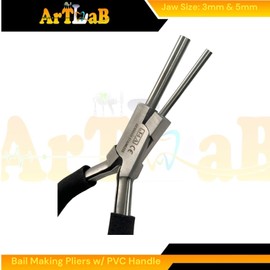 Bail Jewelry Making Pliers Wire Bending Pliers Looping Pliers with Non-slip Comfort Grip Handle for 3mm and 5mm Loops and Jump Rings | German Stainless Steel