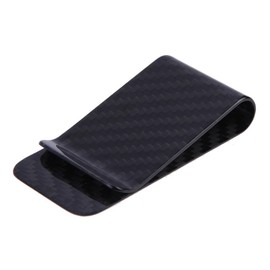 Anself Real Carbon Fiber Money Clip Business Card Credit Card Cash Wallet Polished and Matte for Options 1#