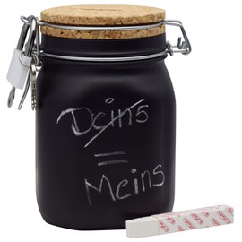 Money Box for Labelling Yourself Money Gift Idea Black L