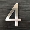 Imaggge.com House or Hotel Number - Brushed Stainless Steel -