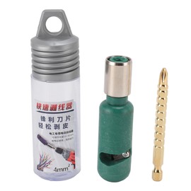 Electric Wire Stripper 4mm² Cable Quick Stripping Tool with 6.35mm Shank Adapter for Hand Power Drill