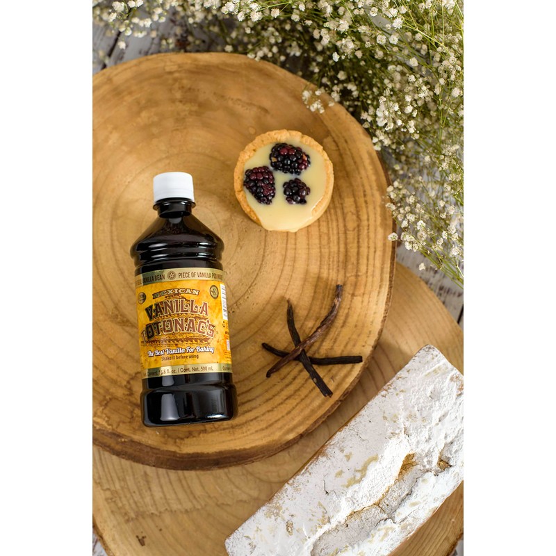 Totonac's Pure Vanilla (500ml) 16.65 Fluid Ounces Great Mexican Vanilla