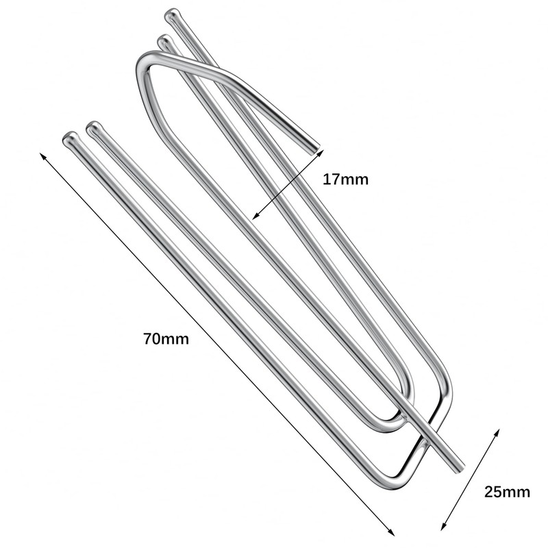 Pack of 45 Stainless Steel Folding Hooks