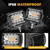 Auxbeam 4 Inch 240W LED Pods, Amber White Fog Light
