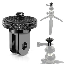 Aluminum Conversion Adapter, Durable, Lightweight, Mini Tripod Mount Adapter, 1/4 Tripod Adapter, Gopro (GP Standard) to Camera Screw (1/4 Standard)