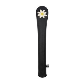 PU Leather Alignment Stick Headcover Golf Club Head Covers(Black,Daisy)
