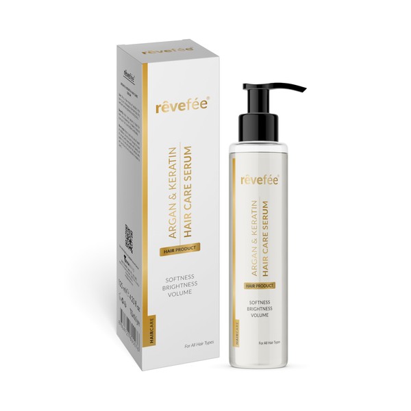 Argan Oil Keratin Hair Serum, Volumizing and Shine Enhancing Treatment,