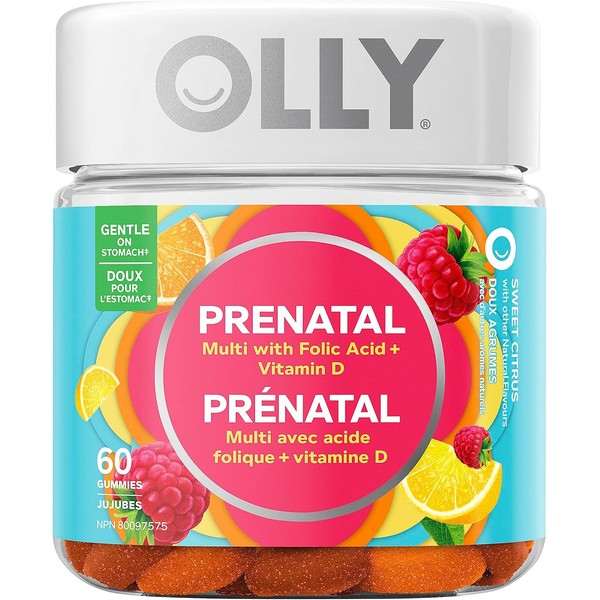 OLLY Prenatal Gummy Supplement with no artificial flavours and colours