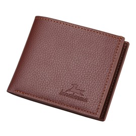 MUFANDUO Slim Wallet for Men with Coin Purse, Minimalist Wallet with Zipper, Bifold Mens Wallets with Credit Card Holder, PU Leather Men's Wallet with Money Clip, Carteras Para Hombres (BROWN)