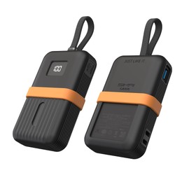 Silicone Case for Anker Zolo Power Bank (10,000mAh 30W) A1680/A1688 Protective Cover with Lanyard Slot, Drop-Proof Dust-Proof Precise Cutouts for Daily Use & Travel (Black)