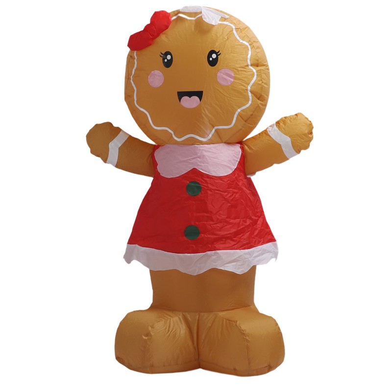 Valentines Day Inflatables Gingerbread Girl Waterproof Thickened Blow Up Gingerbread