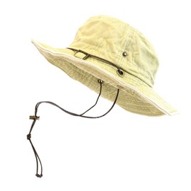 SWINGPLUS Adventure Hat, Safari Hat, Washed Cotton, Adjustable Size, One Size Fits Most, All Seasons, Men's, beige