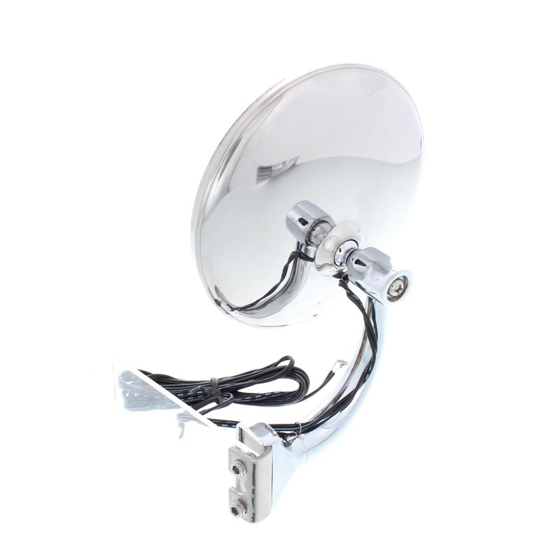 4" Peep Mirrors w/Turn Signals, Fits Driver and Passenger -