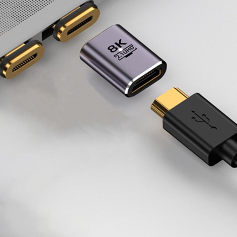 ZAKKAMAN Magnetic HDMI Converter Adapter, 8K/60Hz, High Speed Data Transfer,