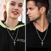 Roheafer 925 Sterling Silver Cross Pendant Necklace for Men Women