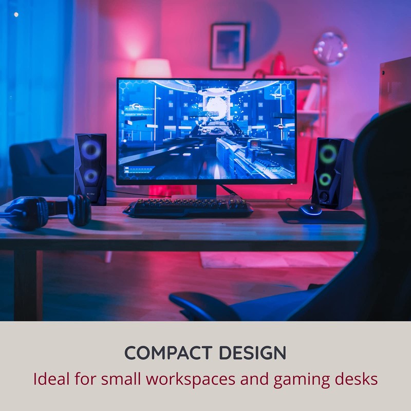 i-Star PC Speakers, PC Speakers Gaming, Compact 6W Wired Computer