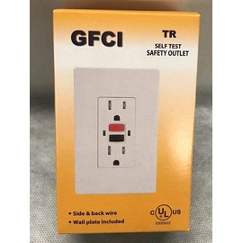 GFCI Outlet Duplex Self-Test Tamper Resistant Outlet w/Wallplate & LED Indicator, UL Certified, White 15 Amp 125-V white by Palectric (10 Pack)