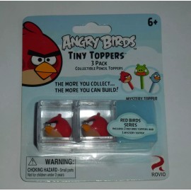 Angry Birds Tiny Toppers RED BIRD Pencil Toppers 3 Pack W/ mystery topper NEW