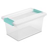 Sterilite 19628604 Medium Clip Clear Storage Box With Latched Lid