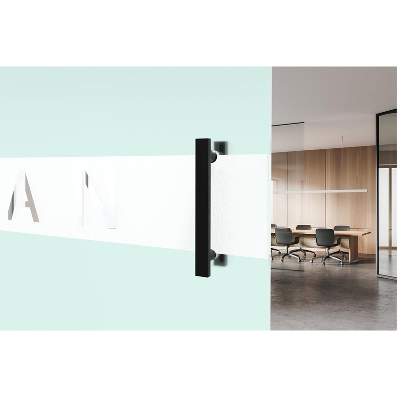 LVYIHAN Matte Black Square Barn Door Handles 12"/16"/18"/24"/36"/48"/59'', Pull Push