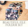 12 Set of File Folders Decorative, Pretty File Folders for