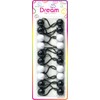 Dream World Ponytail Holder 20 MM Bead Solid Black &