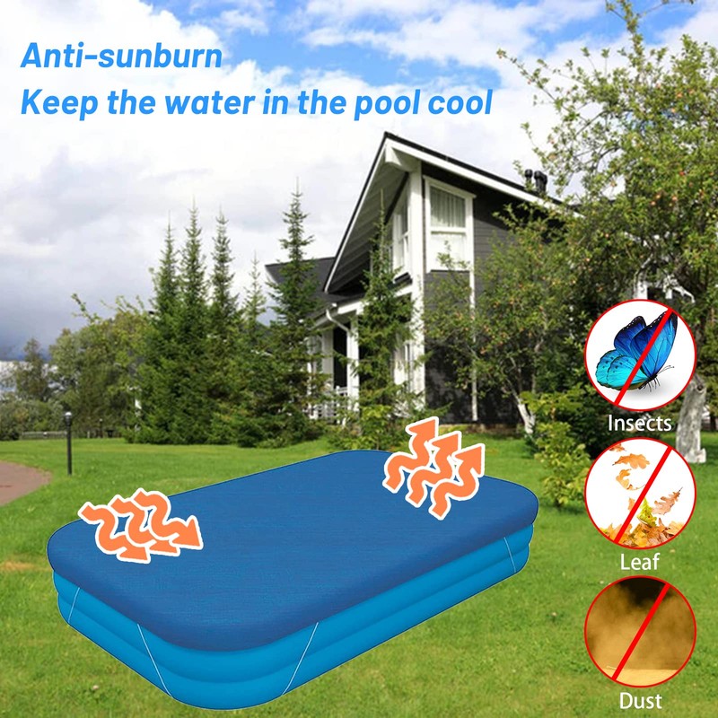 Rectangle Pool Cover, Inflatable Pool Cover Underground Pool Cover Dust