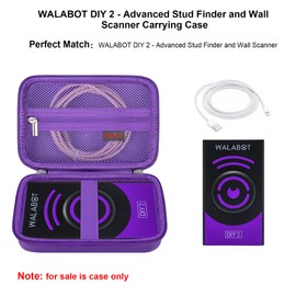 Elonbo Carrying Case ​for WALABOT DIY 2 - Advanced Stud Finder and Wall Scanner, Walabot In-Wall Imager Travel Bag, 3D Imaging Sensor Storage Holder, Extra Mesh Pocket Fits Charging Cable, Purple