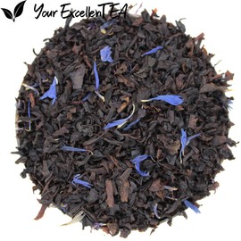 Your ExcellenTEA - Earl Grey Blue Flower - Black Tea Loose Leaf with Real Bergamot Oil in Resealable Pouch made from Ceylon BOP1 (100g)