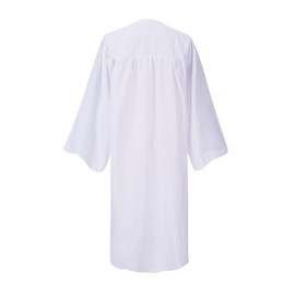 GradClassical Unisex Matte Graduation Gown Cap Tassel Set 2024 for High School and Bachelor (White 51"(5'6"-5'8"))