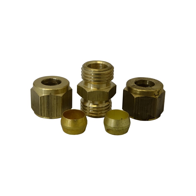 8mm Brass Compression Coupling