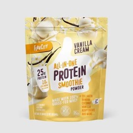 Vanilla Protein Smoothie Powder Drink Mix — Creamy Beverage with High Protein for Muscle Support, Energy, and Nourishment Anytime of Day