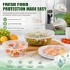 100PCS Disposable Elastic Stretch Food Covers, Reusable Plastic Bowl Covers