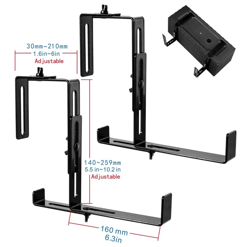 Leinuosen 8 Pcs Adjustable Window Boxes Brackets Planter Box Bracket