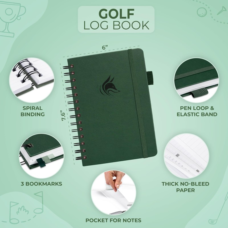 Clever Fox Golf Log Book – Small Training & Scorecard