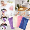 Shappy 8 bolsas de malla exfoliante para soporte de ducha,