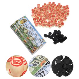 UPKOCH 1 Set Russian Lotos Family Board Games - Wood Russian Bingo Game Mexican Bingo Game Party Funny Game