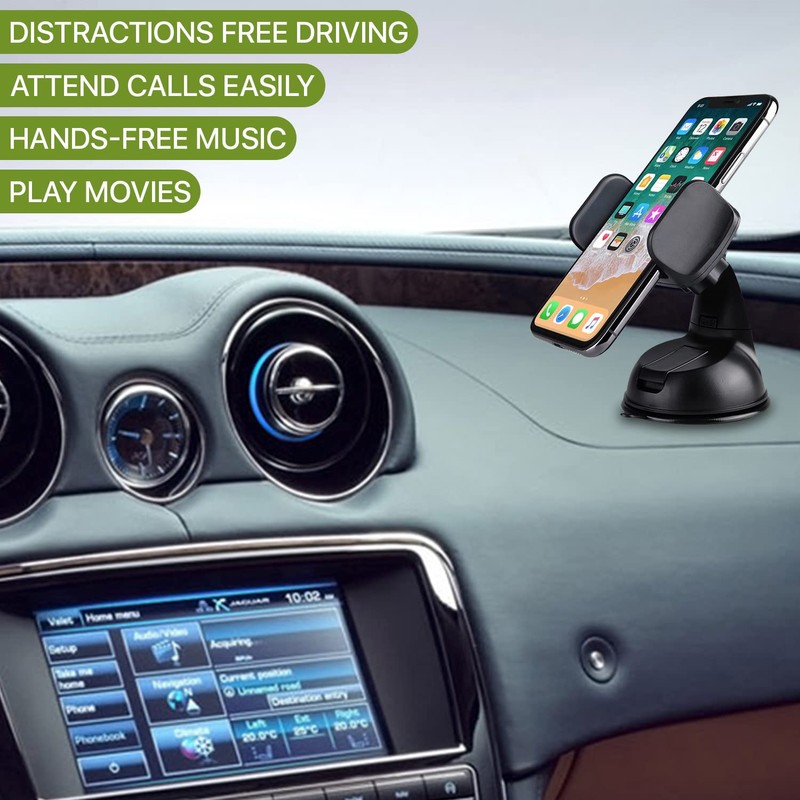 LAX Gadgets Premium Phone Car Mount - Strong Suction Cup