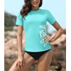 BesserBay Women's Short-Sleeved Rash Guard with Beautiful Patterns, UV Shirt