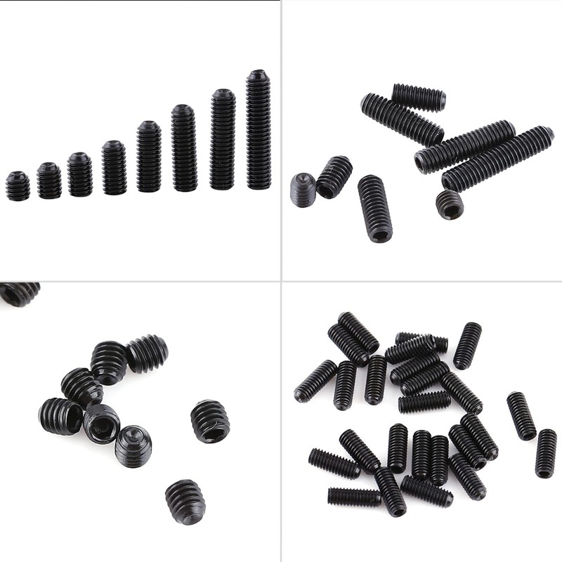 200 Pcs M3 Black Hex Socket Head Screw Steel Hex